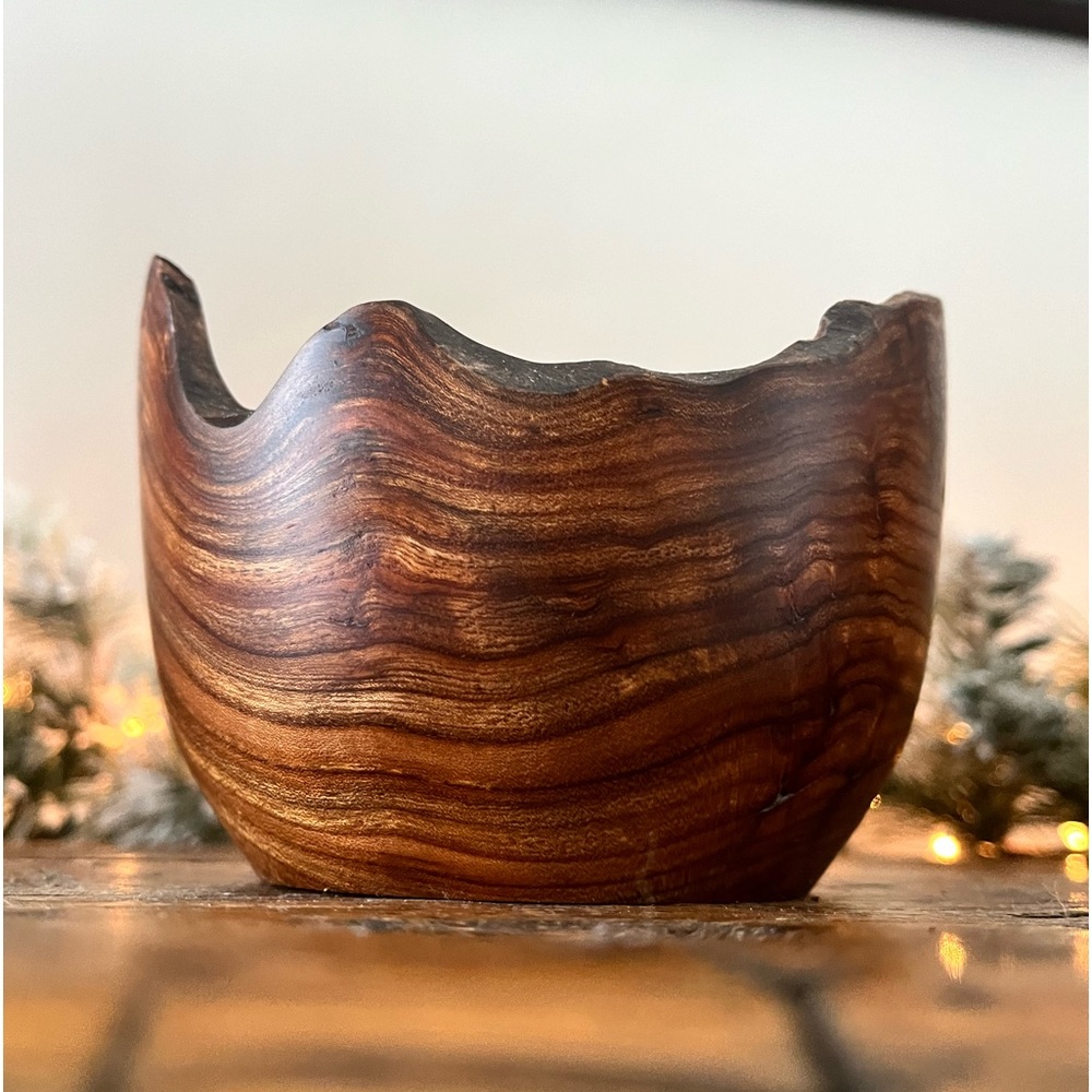 Hand made walnut burl bowl